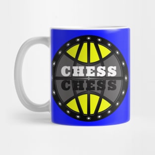 Chess Logo in Black, White and Yellow Mug